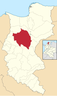 Localização do município e cidade de Pivijay no departamento de Magdalena.