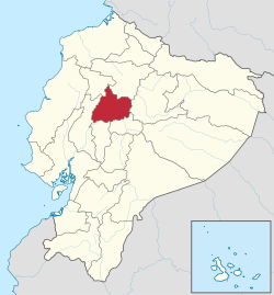 Location o Cotopaxi in Ecuador.