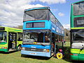 Damory Coaches 3177 (HJ02 WDL), a DAF DB250/Optare Spectra, at Havenstreet railway station, Isle of Wight, during the Bustival 2012 event, held by Southern Vectis.