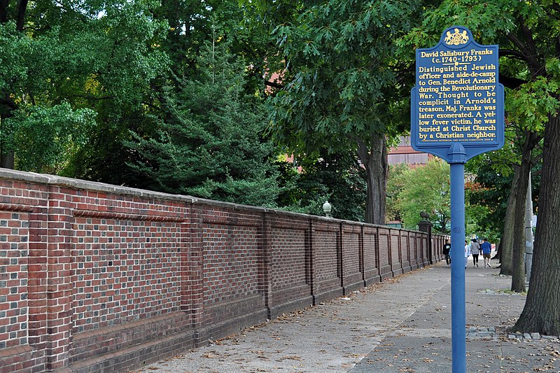 File:David Salisbury Franks Historical Marker at N 5th and Arch Sts Philadelphia PA (DSC 4510).jpg