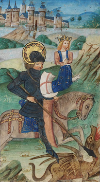 De Grey Hours f.31.v St. George and the dragon.png