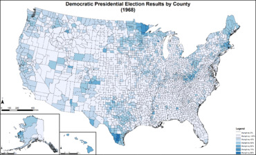 Democratic presidential election results by county