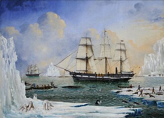 Diana and Chase in the Arctic, c. 1857; more detail is visible at the University of York History of Art Research Portal. Diana and Chase in the Arctic.jpg