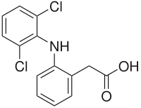 Strukturformel von Diclofenac