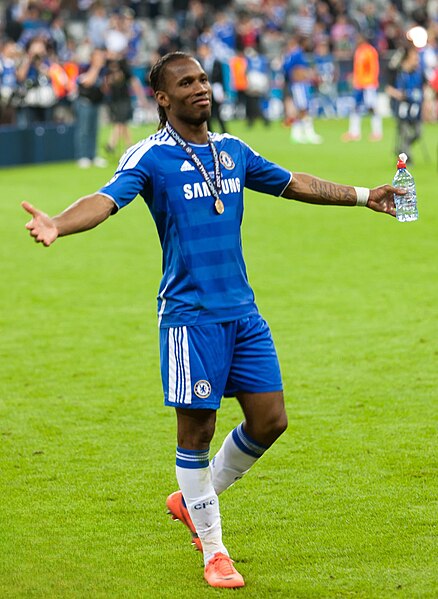 Didier Drogba played for OM in the 2003–2004 season, scoring 32 goals.