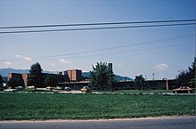 District Memorial Hospital on Whitaker Lane was demolished in 2008. Photo c. 1979. District Memorial Hospital (Circa 1979).jpg