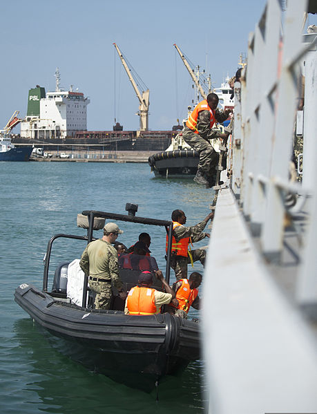 File:Djiboutian marines conduct a ship boarding scenario during exercise Cutlass Express 2013 at the Port of Djibouti in Djibouti, Djibouti, Nov. 7, 2013 131107-F-NJ596-017.jpg