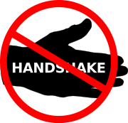 Do not handshake sign Do Not Shake.svg