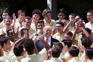 Members of the 2017 Boys Nation meeting with President Donald Trump at the White House Donald Trump and the American Legion Boys Nation 2017.jpg