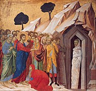 Duccio, "Laatsaruse ülestõusmine" (1310–11)