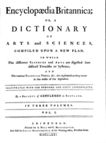 Frontispício da primeira edição da Encyclopædia Britannica