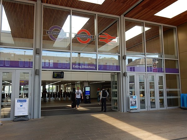 Station entrance seen in May 2022