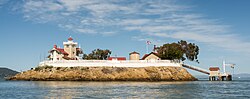 East Brother Island Lighthouse, located in a small island group in San Francisco Bay called The Brothers East Brother Light (panoramic view).jpg