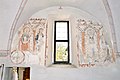 English: Romanesque frescos on the northern choir wall Deutsch: Romanische Fresken an der nördlichen Chorwand