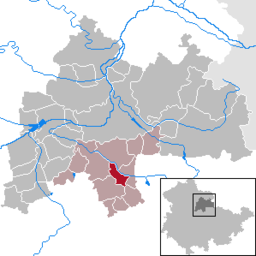 Läget för kommunen Eckstedt i Landkreis Sömmerda