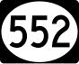 Mississippi Highway 552 marker