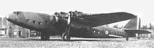 Ensign Mark.I, G-ADTC Endymion in 1940 with wartime camouflage and roundels