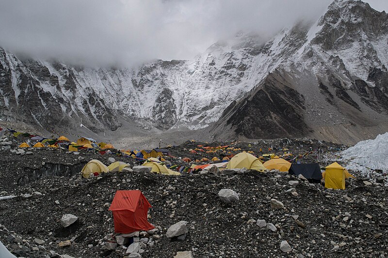 File:Everest Base Camp on a Stormy Day.jpg