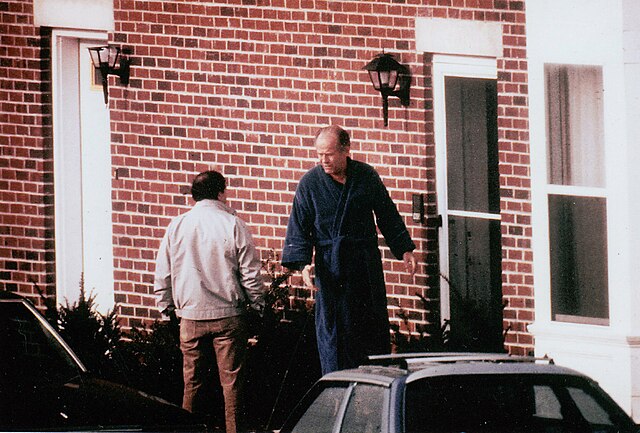 FBI surveillance photograph of Flemmi (left) with Winter Hill Gang boss, James Bulger (right), in 1980