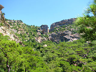 Milona Gorge canyon in Greece