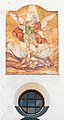 English: Fresco of Saint Michael over the western portal Deutsch: Fresko des hl. Michael über dem West-Portal