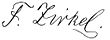 semnătura lui Ferdinand Zirkel