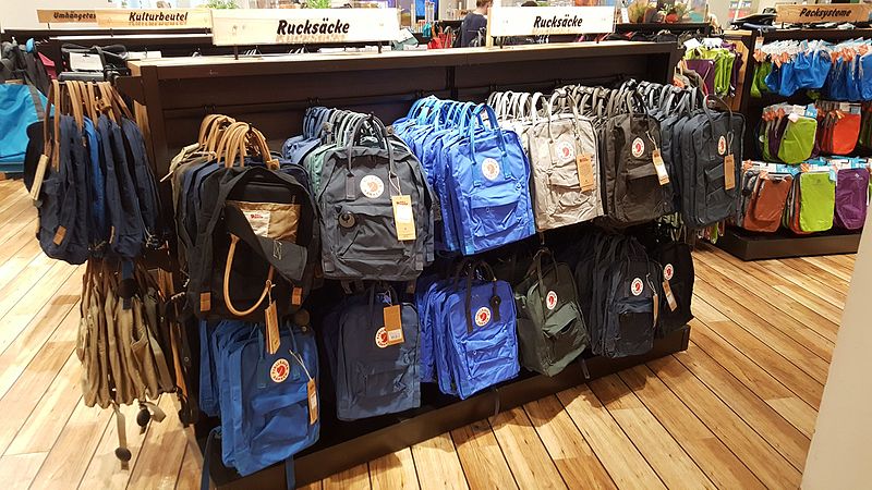 File:Fjällräven backpacks for sale.jpg