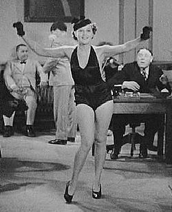 Gail Tempest (Suzanne Kaaren) dancing in the courtroom.
