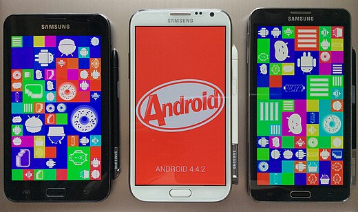 Samsung Galaxy Note-serie, een voorbeeld van phablets