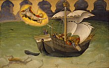 Τζεντίλε ντα Φαμπριάνο, Ο Άγιος Νικόλαος σώζει ένα πλοίο σε τρικυμία, 1425, Ρώμη, Βατικανή Πινακοθήκη