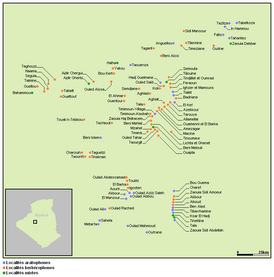 Gourara ksour - Mapa lingüístico.PNG