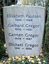 Grab Gerhard Gregor, Friedhof Ohlsdorf