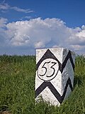 Saxon-Prussian boundary stone: Prussian Pilar No. 53