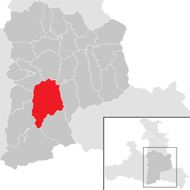 Poloha obce Goldegg v okrese St. Johann im Pongau (klikacia mapa)