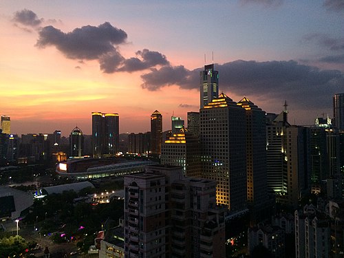 A night view of Guangzhou