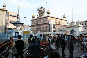 Gurdwara Sis Ganj Sahib where the Guru was martyred Gurdwara sis ganj.jpg