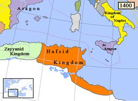 Hafsidský sultanát kolem roku 1400