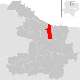 Poloha obce Haugsdorf v okrese Hollabrunn (klikacia mapa)