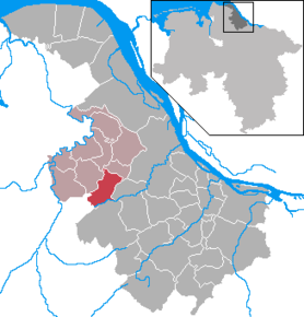 Poziția Heinbockel pe harta districtului Stade