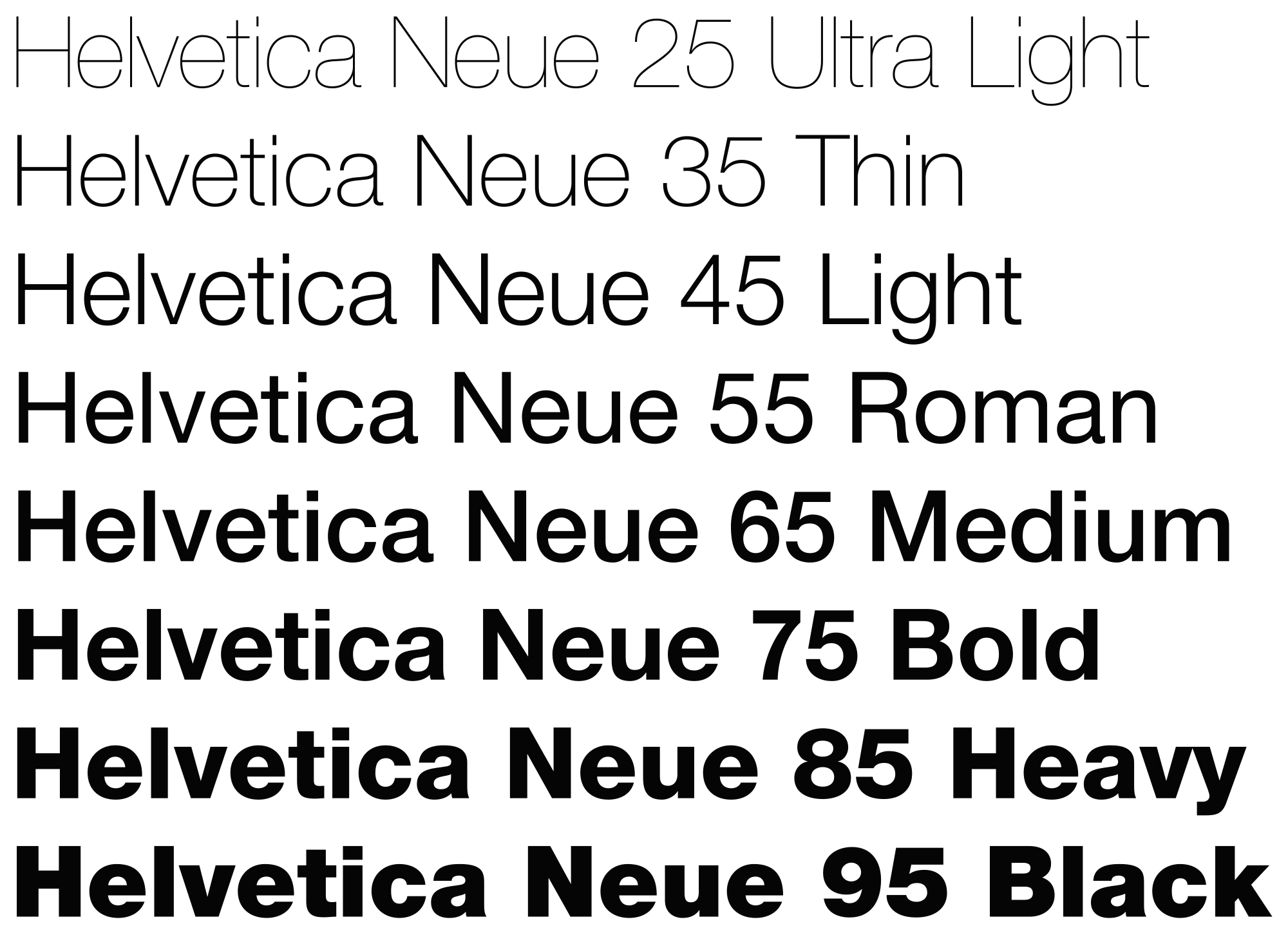 Helvetica font family free