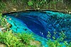 The eye of the Hinatuan Enchanted River which is 35m deep excluding the depth of its underground river