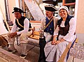 Historische Kleidung beim Volksfest Lößnitzer Salzmarkt. Sachsen. 2H1A0480WI
