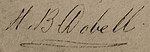 Horace Dobell tanda tangan (dipotong dari Kanker skrotum Wellcome L0062115).jpg