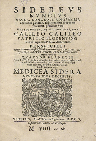 <i>Sidereus Nuncius</i> Astronomical treatise of Galileo