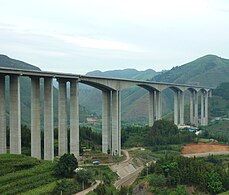 Hutiaojoen silta Pu’anin piirikunnassa.