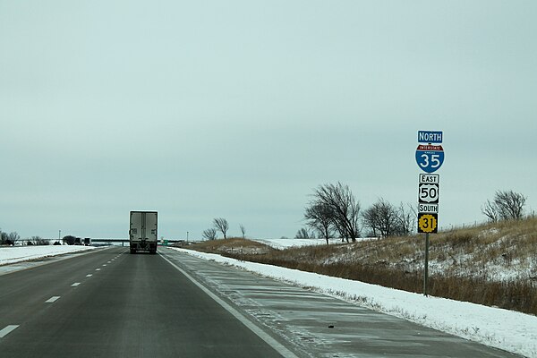 K-31 concurrent with I-35 and US-50