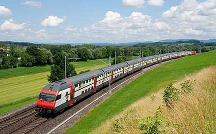 Zürich – Lucerne IC2000 double-decker Intercity train