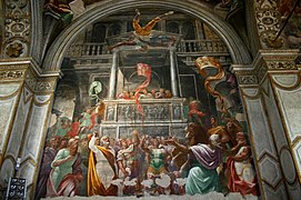 San Pietro e la caduta di Simon Mago (1571), fresco en la capilla Foppa