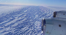 A photograph of an ice stream of Recovery Glacier taken on a Joint Center for Earth Systems Technology mission with NASA Ice stream of Recovery Glacier from DC8.jpg