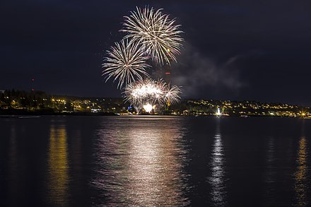 Fireworks on August 30, 2014 in Tampere, Finland